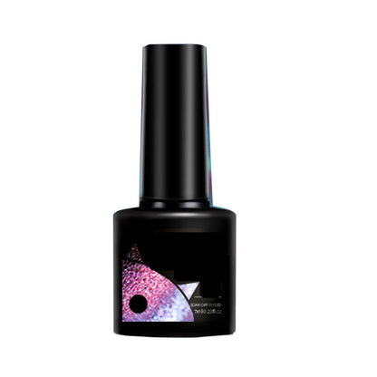 Glitter Rainbow Cat Eye Gel Nail Polish