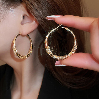 Circle Earrings with Zirconia