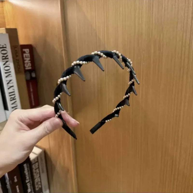 Vintage High Cranium Artificial Pearl Hairband